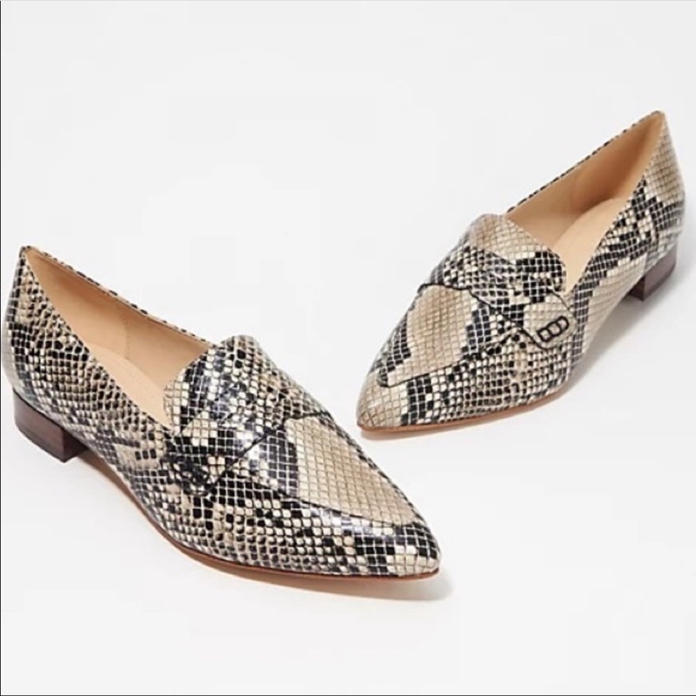 Marc Fisher Women’s Snakeskin Loafer Flats - size 7.5